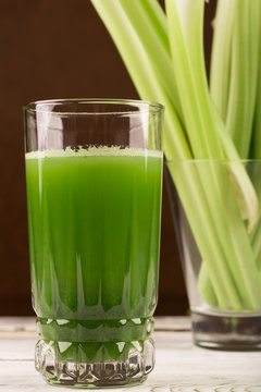 Glass of celery juice
