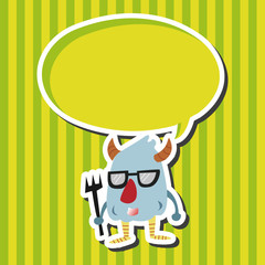 monster cartoon theme elements vector,eps