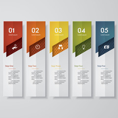 Design clean number banners template/tags or website layout. Vector.