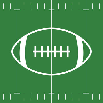 Flat Design of Football Field and Ball