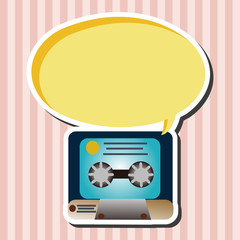 Audiotape theme elements vector,eps