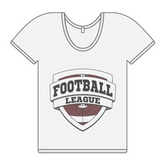 Single white T-Shirt with Football Label