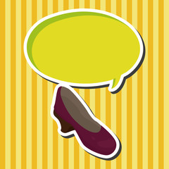 High-heeled shoes style theme elements vector,eps