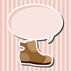 shoe style theme elements vector,eps