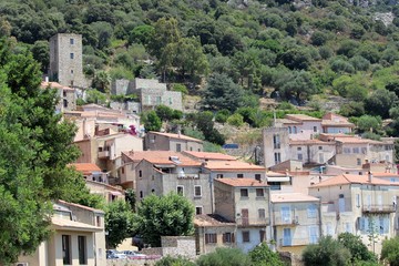 Fototapeta na wymiar Tour Lomellini à Lumio ( Hte-Corse )