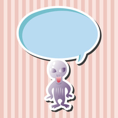 Space alien theme elements