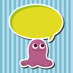 monster cartoon theme elements vector,eps