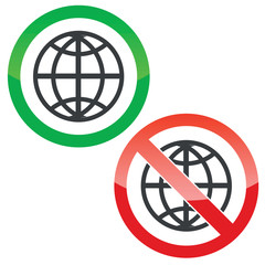 Global permission signs set