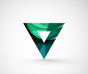 Abstract geometric company logo triangle, arrow