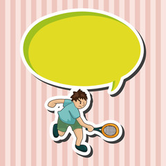 tennis player theme elements vector,eps