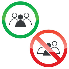 Group leader permission signs set