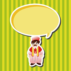 Medieval character cartoon theme elements