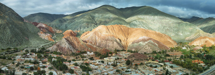 Multicolored mountains known as Cerro de los 7 colores