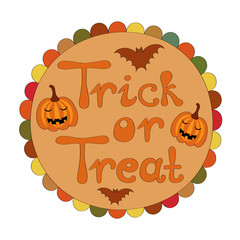 Trick or treat vector illustration