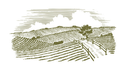 Woodcut Countryside © blue67sign