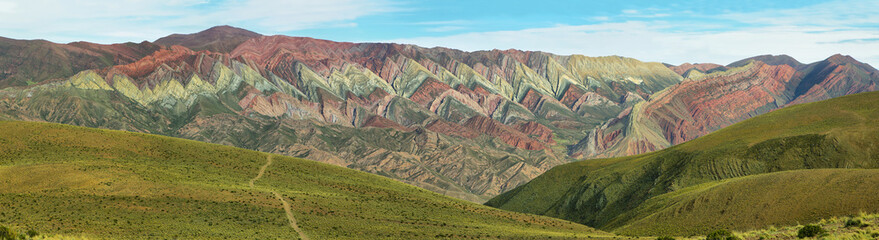 Multicolored mountain known as Serrania del Hornoca