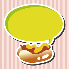 Fried foods theme hot dog elements