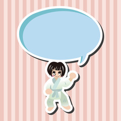 Taekwondo theme elements vector,eps