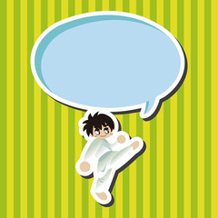 Taekwondo theme elements vector,eps
