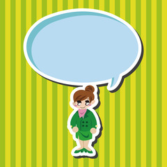 flight attendants theme elements vector,eps