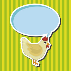 animal cock cartoon theme elements