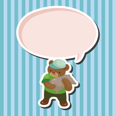 animal bear worker cartoon theme elements