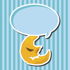 Halloween moon theme elements