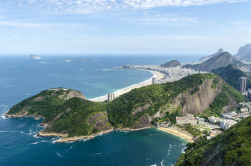 Copacabana and Vermelha, Rio de Janeiro arial view, Brazil