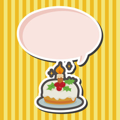 Christmas cake theme elements