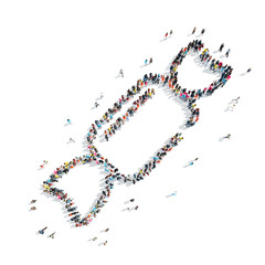 people in the shapem of candy