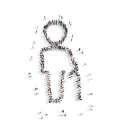 people in the shape of a man