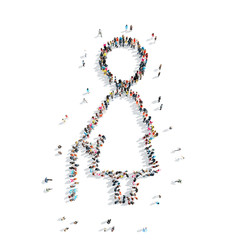 people in the shape of a woman