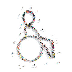 people in the shape of disability