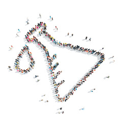 people in the shape of bulb