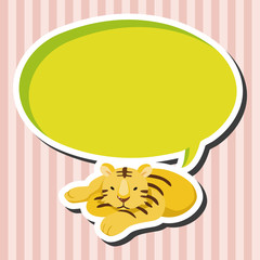 animal tiger cartoon theme elements