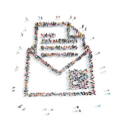 people in the shape of a letter