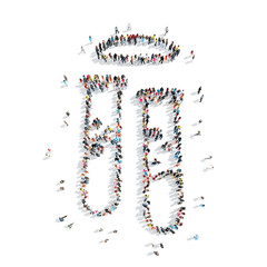 people in the shape of bulb