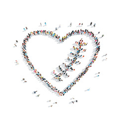  people in the shape of  heart, scar