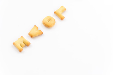 love wording by a b c biscuit