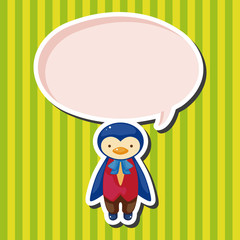 animal penguin waiter cartoon theme elements
