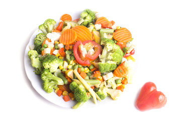 the plate cooking vegetarian vegetable