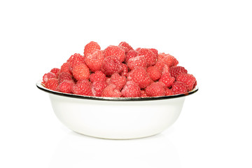 Bowl with raspberries