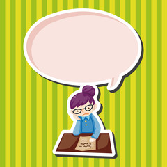 Office worker theme elements