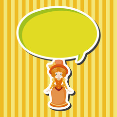 lady girl cartoon theme elements