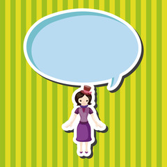 lady girl cartoon theme elements