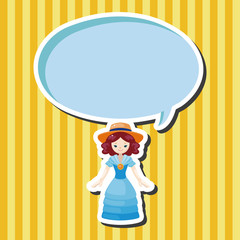 lady girl cartoon theme elements