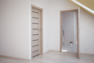 Open door to attic room