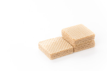 coffee wafer on white background
