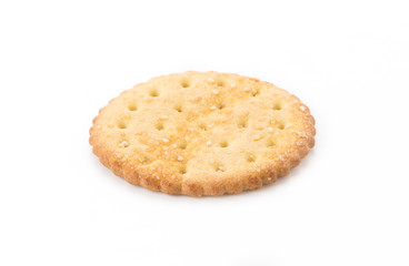marie sesame biscuit on white background