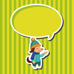 animal winter cartoon theme elements